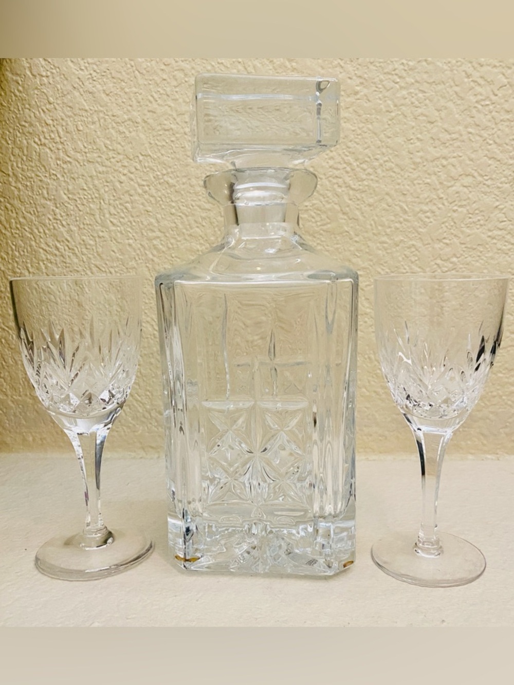 Marquis by Waterford Wine Decanter  and 2 Atlantis Crystal Glass